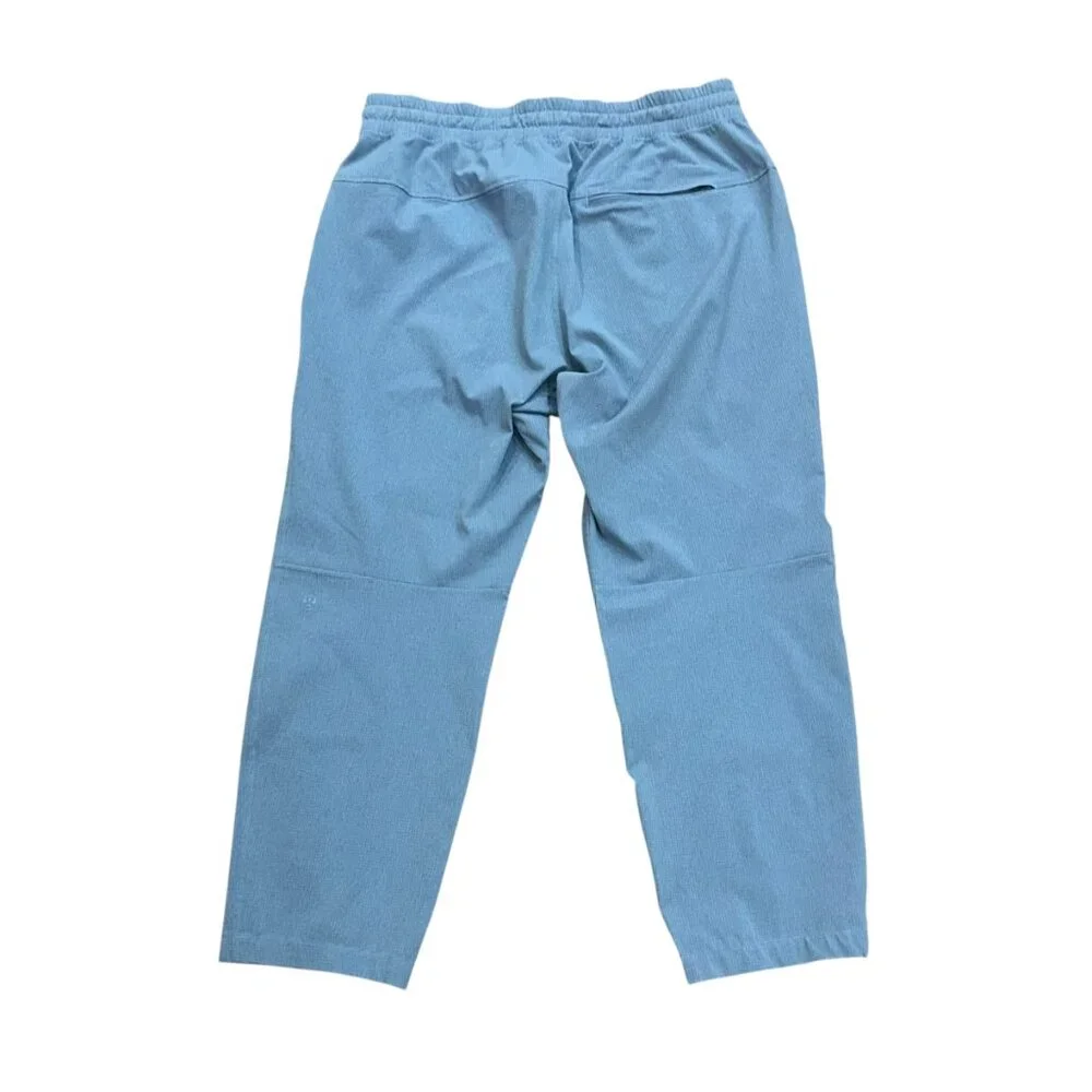 Lululemon ABC Cropped‎ Pull On Pants Blue Large Travel Relax Comfort Casual - Picture 3 of 7